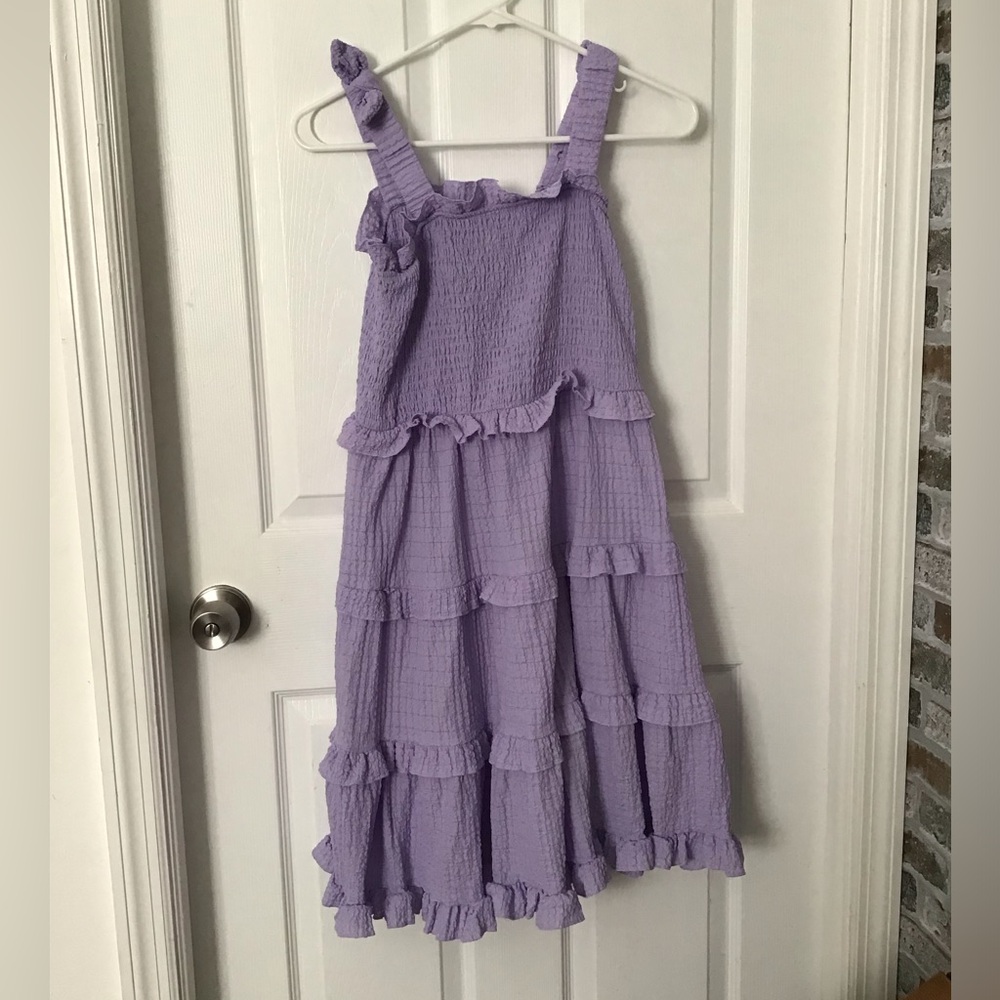 Planet Gold Lilac Ruffle Kids Dress